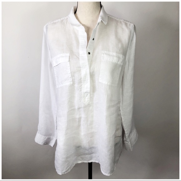 Chico's Tops - White linen Chico’s tunic top.